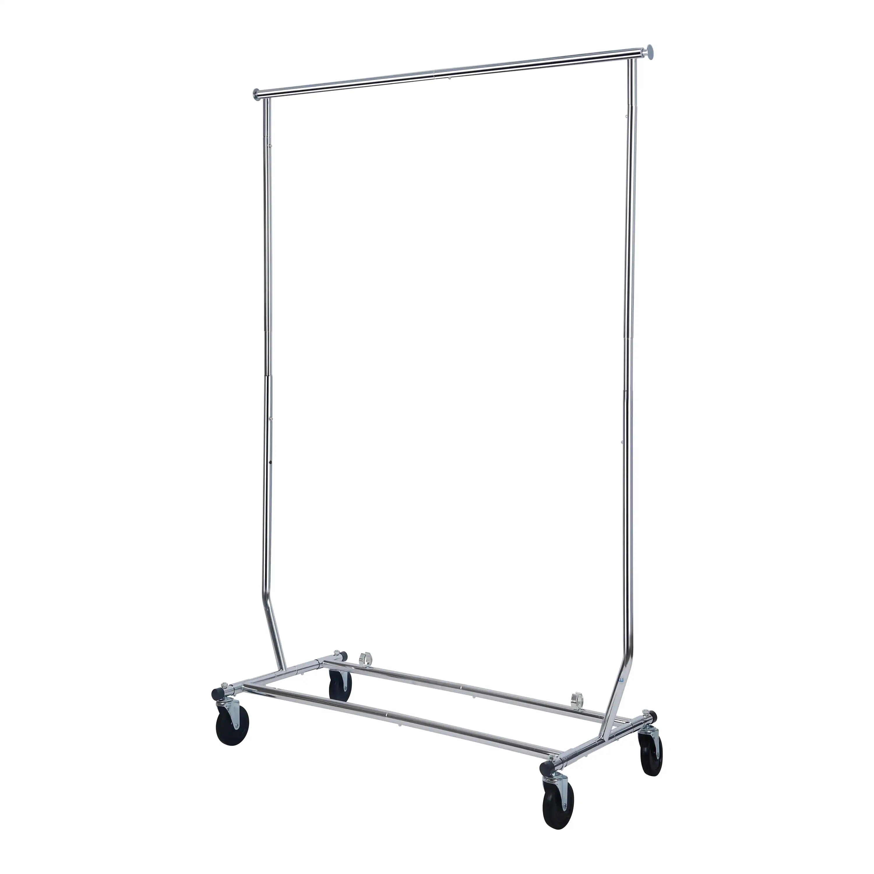 

Folding Adjustable Garment Rack, Chrome clothes hanger stand