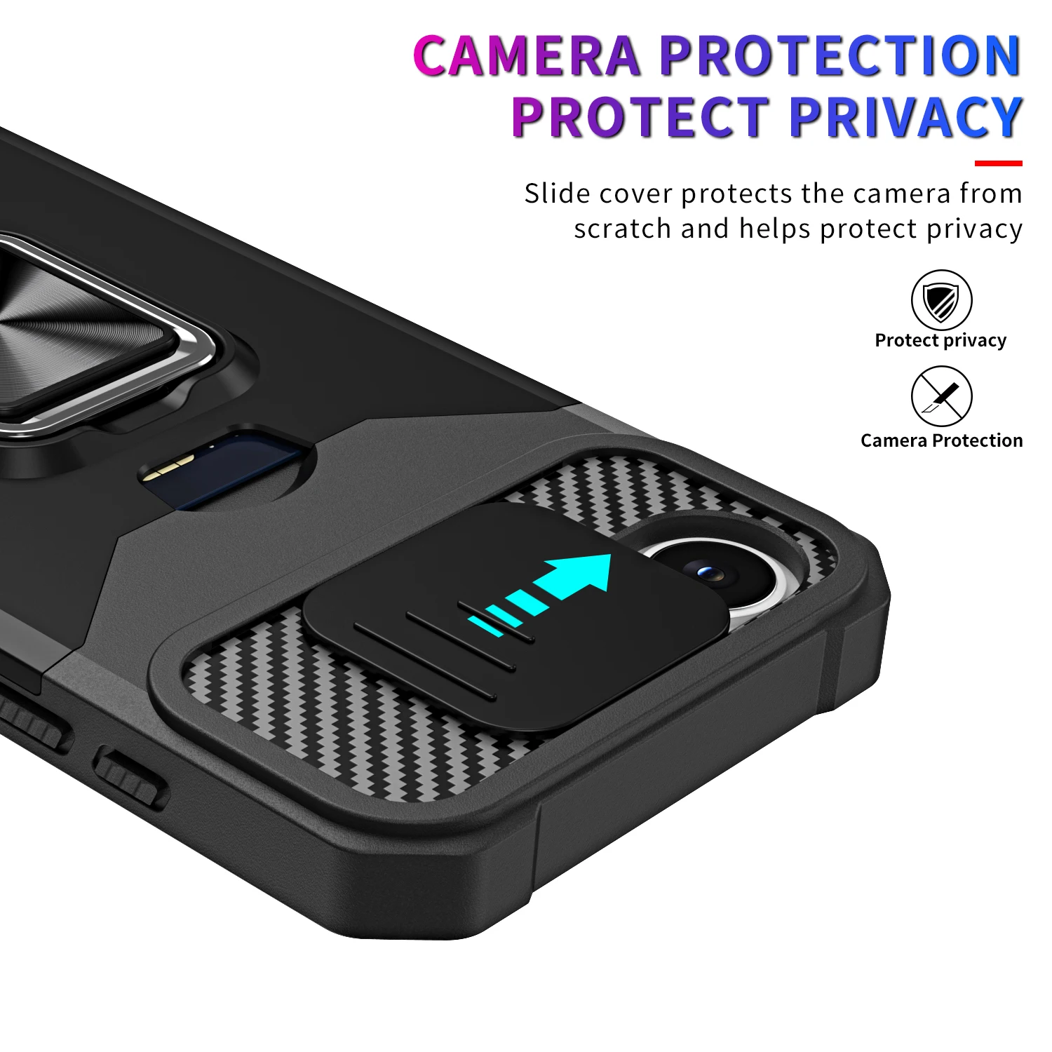 Heavy Duty Camera and Card Clip Case with Sliding Cover