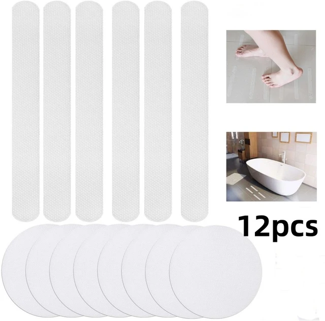 Tiras antideslizantes de 6 piezas para bañera, Pegatinas transparentes para  ducha, tiras de seguridad para bañera, tiras antideslizantes para duchas -  AliExpress