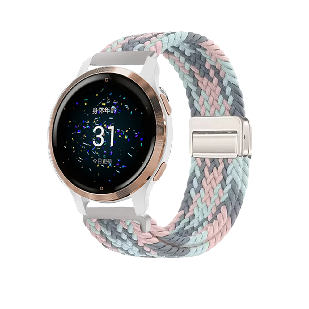 Premium 18mm Nylon Braided Magnetic Watchband Strap