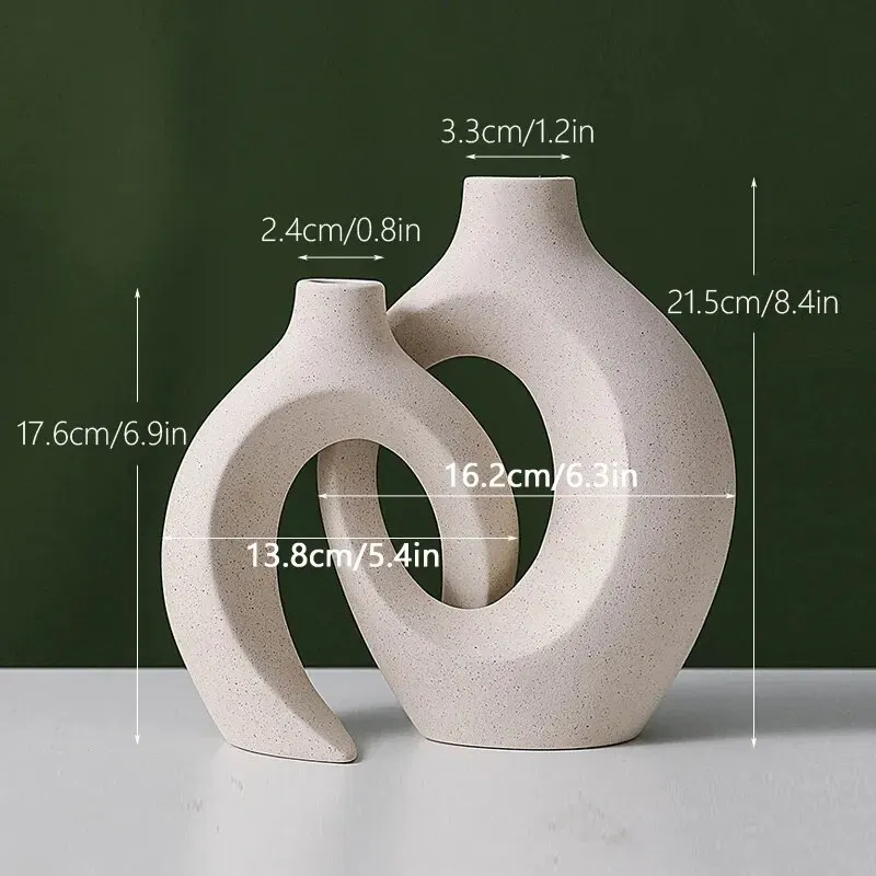Nordic Ceramic Donut Vase 6