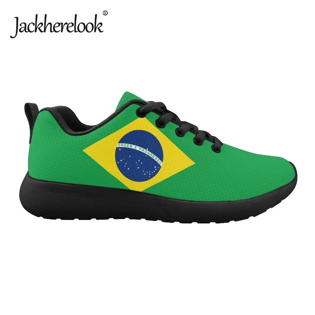 Jackherelook Brazil Soccer Team Sneakers Lightweight Men Casual