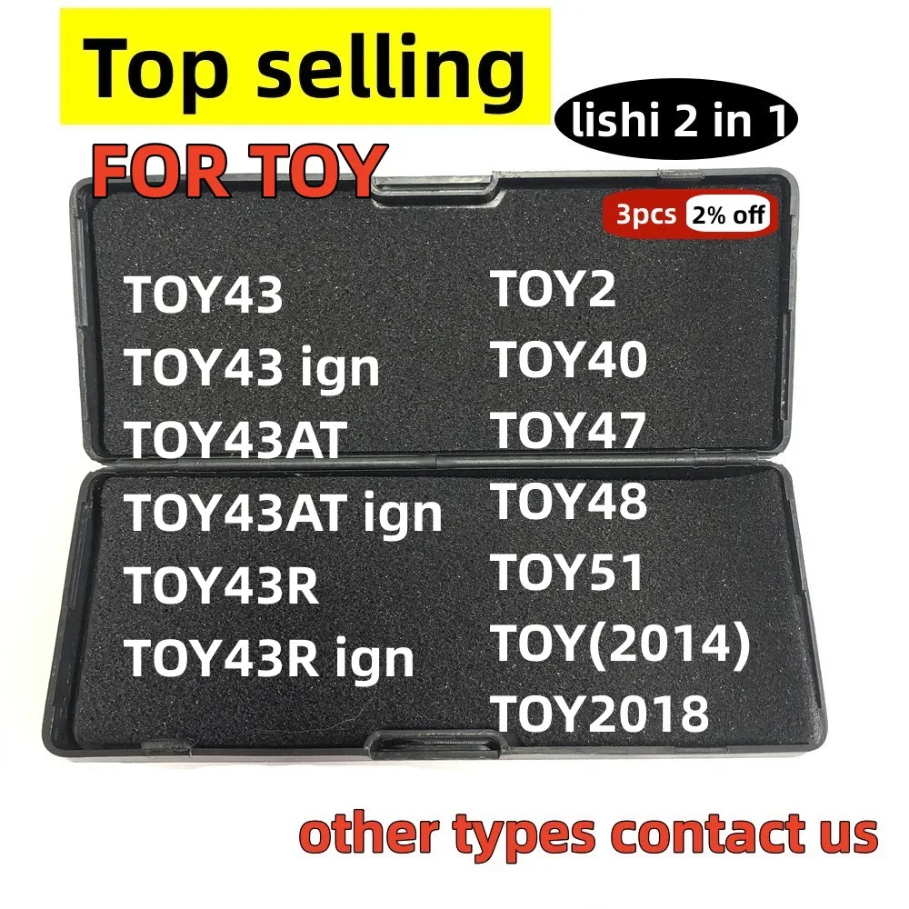 Lishi 2 in 1 Tool TOY43 TOY43AT TOY43R TOY2 TOY40 TOY47 TOY48 TOY51 TOY(2014) TOY2018 for ToY