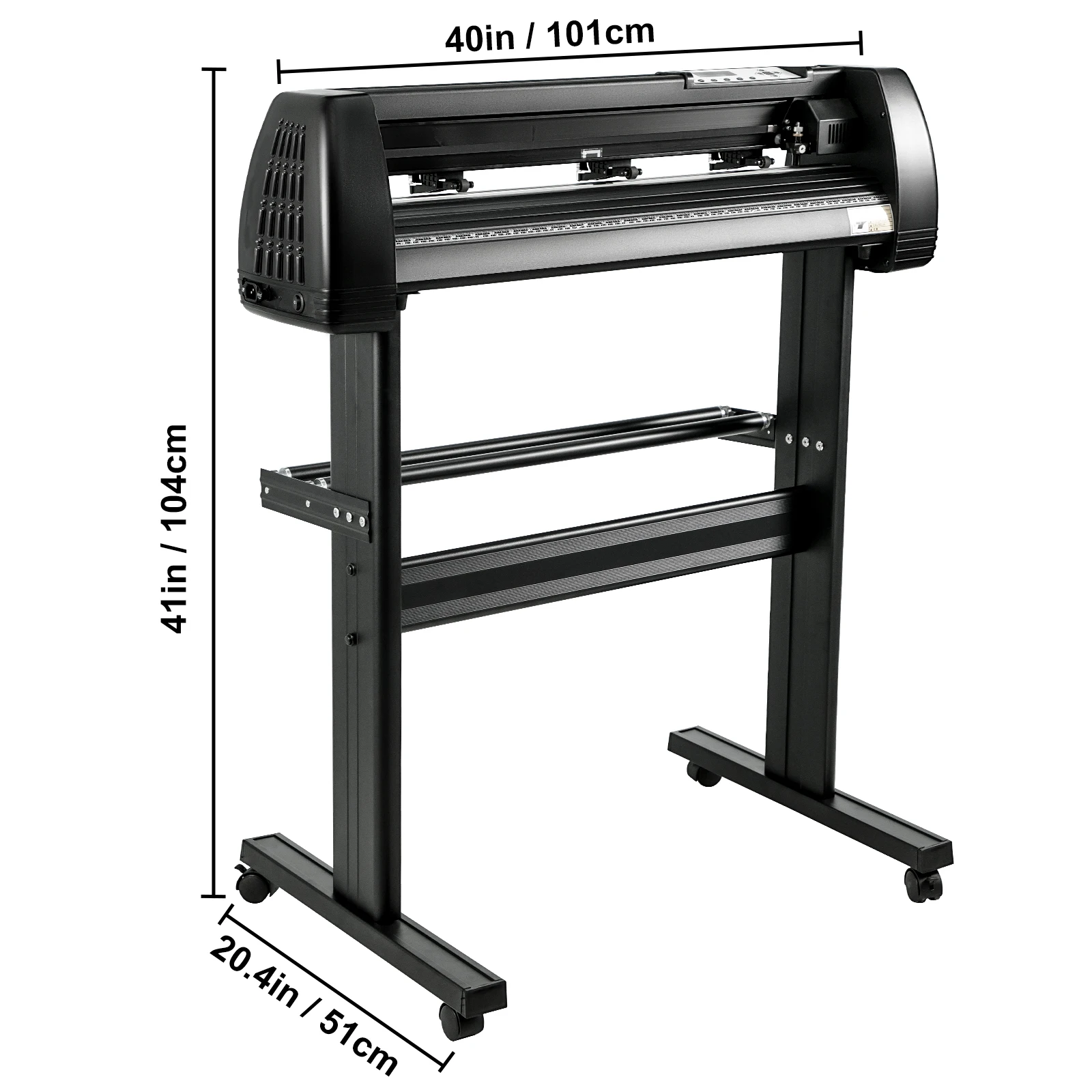 VEVOR 28-34 Inch Vinyl Cutter Machine Floor Stand Vinly Sign Cutting Plotter Starter Kits Software Adjustable Force Speed die cutting machine