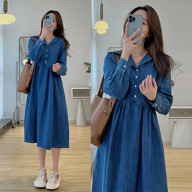 Robe de grossesse en jean