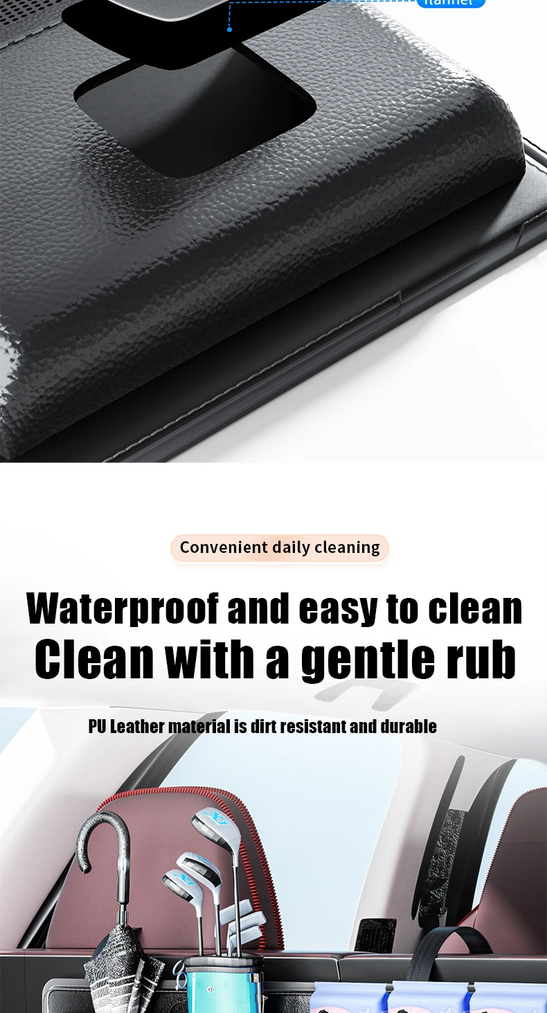 For Tesla All Model Y/3 &other brands Trunk PU Leather Storage Bag big Capacity