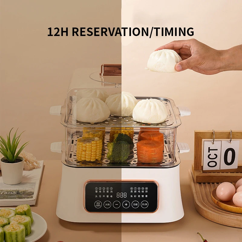 Household multi-layer steaming pot steaming and stewing integrated electric stir fry pot multifunctional with steaming function 4