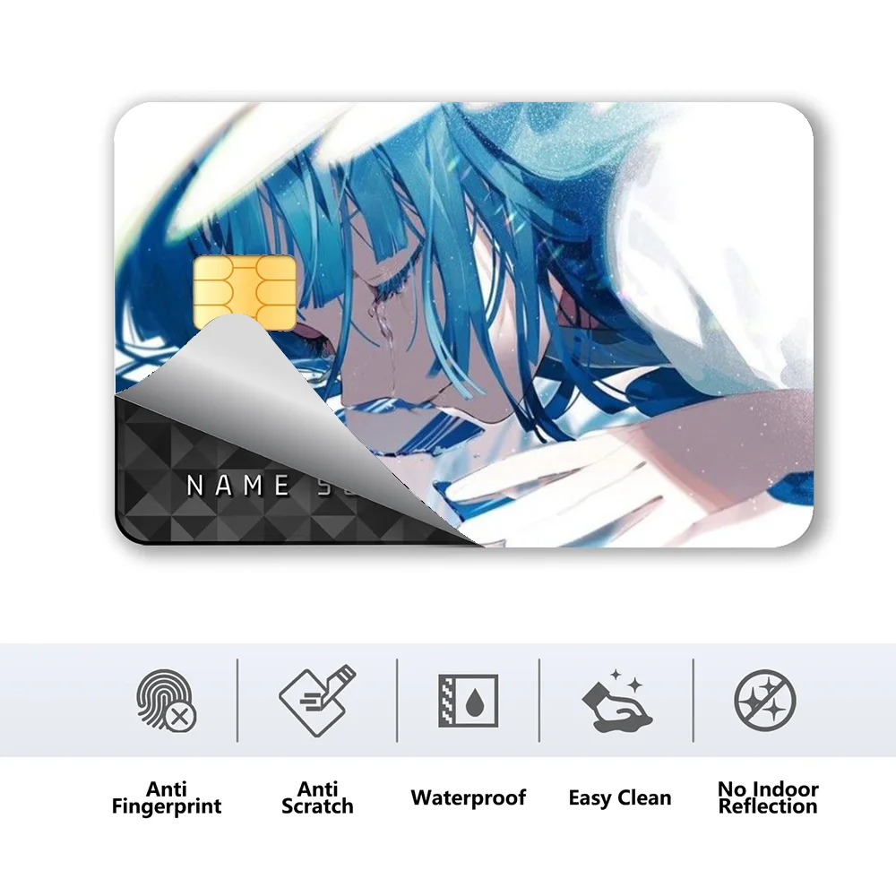 가수 Ado 스티커 4pcs PVC 카드 스킨 스티커 은행 카드 버스 메트로 카드 케이스 장식 선물-Freehip.co.kr