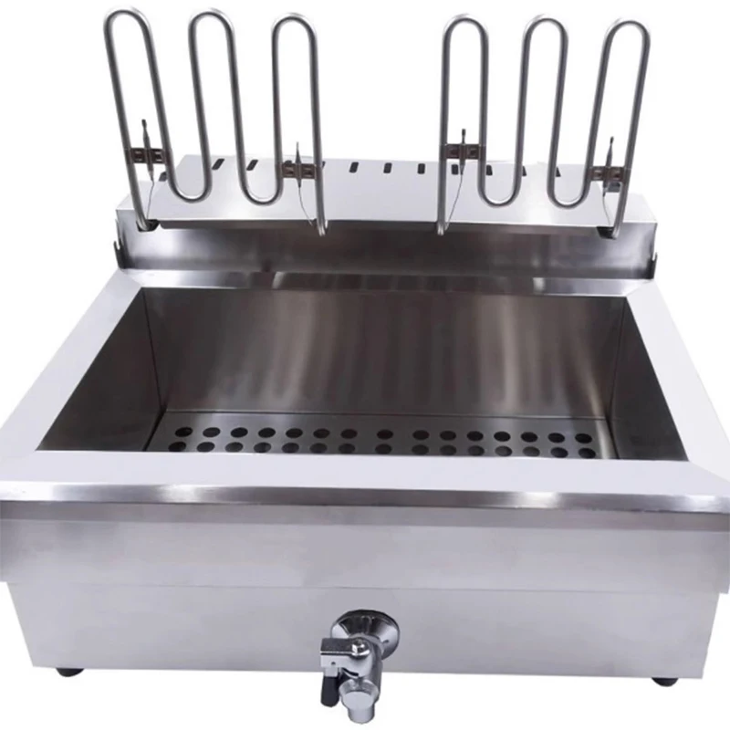 Electric 220V Deep Fryer Machine For Chips Chicken Large Capacity 20L 30L Frying Machine With Oil Drain Faucet 6000W 5