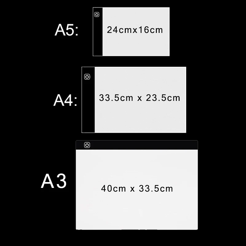 A3/A4/A5 Size Led Light Pad Eye Protection Easier for Diamond