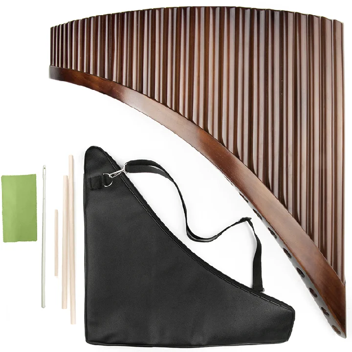 29 Pipes G Key Reed Pan Flute Traditional Romanian Woodwind Instrument Bamboo Handmade Pan Pipe With Bag