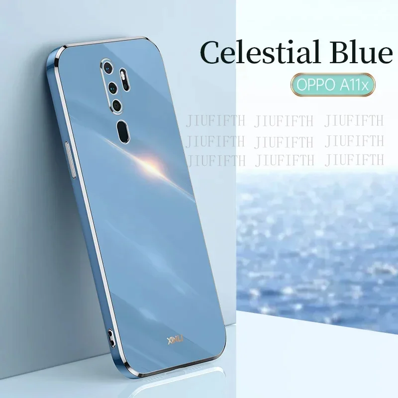 Luxury Square Plating Shockproof Phone Case - Soft TPU Silicone Back Cover