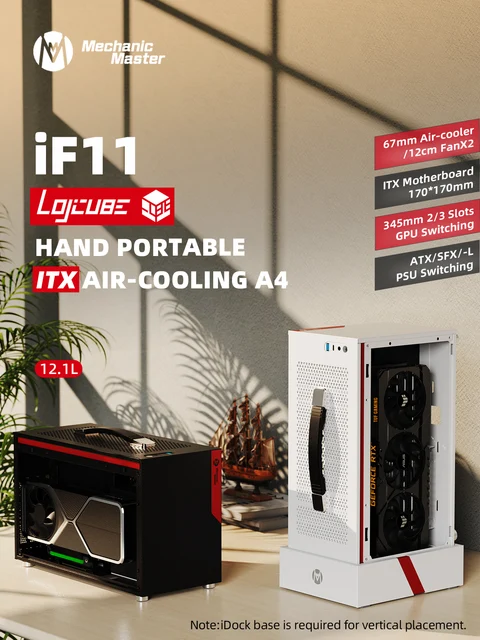 345mmロングGPU対応Mechanic Master IF11　itxケース Mechanic Master iF11 Computer Case 12.1L Portable 67mm Low