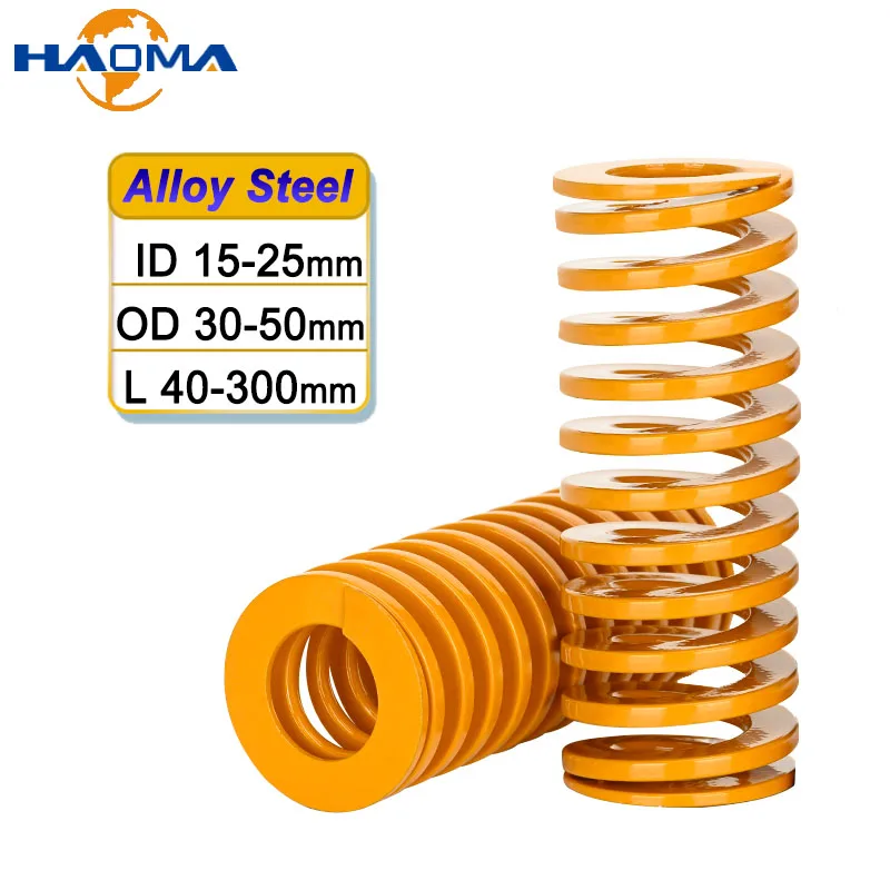 

1Pcs Alloy Steel Spring Yellow Extremely Light Load Spiral Stamping Compression Mould Die Spring For 3D Printer Parts Heated bed