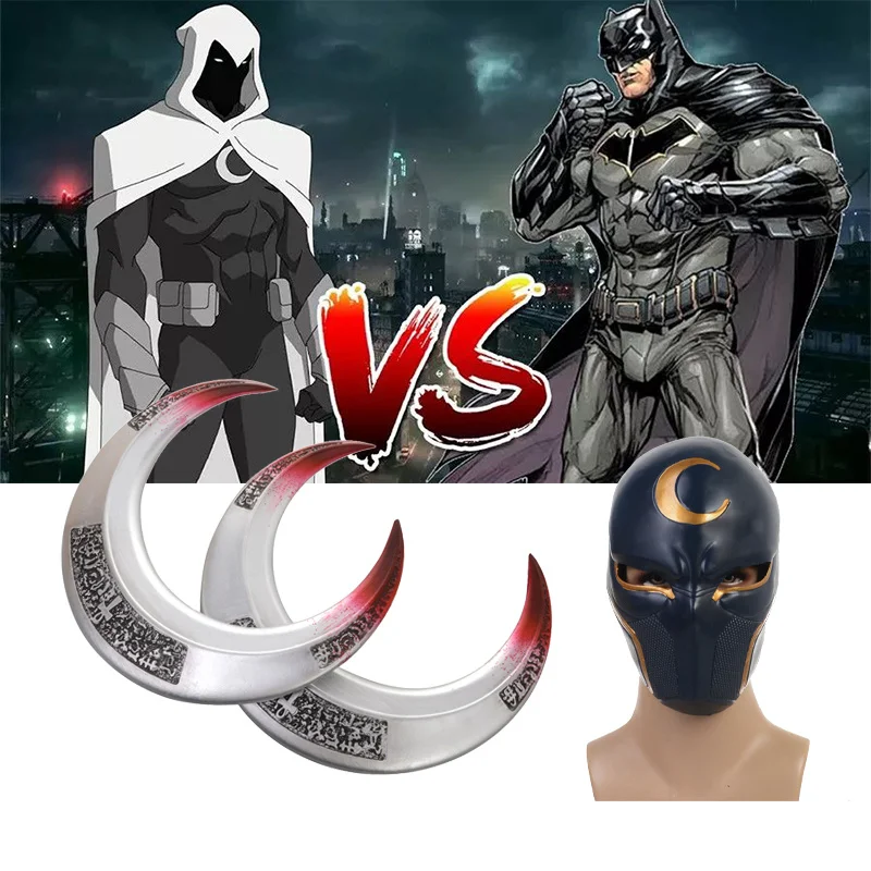

Superhero Comics Moon Knight Cosplay PU Knife Weapon Prop Model Adult Men Accessories Halloween COS Props Gift