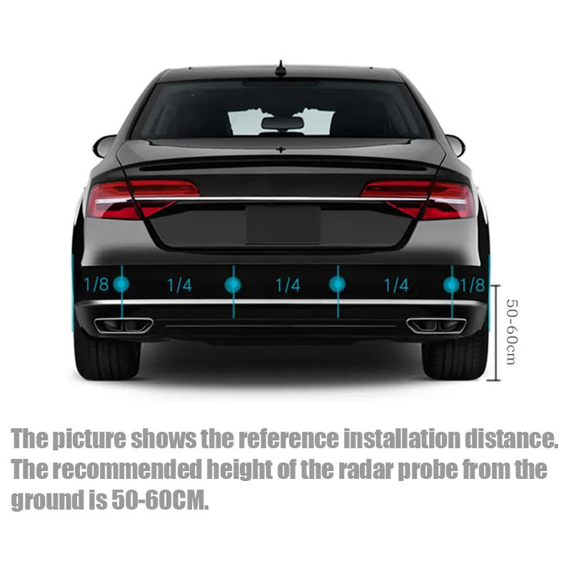 Car LED Parking Sensor Kit with 4 Radar Accurate Digital Display of Obstacle Distance Alarm Parktronic Kit Suitable For Most Car - Image 2