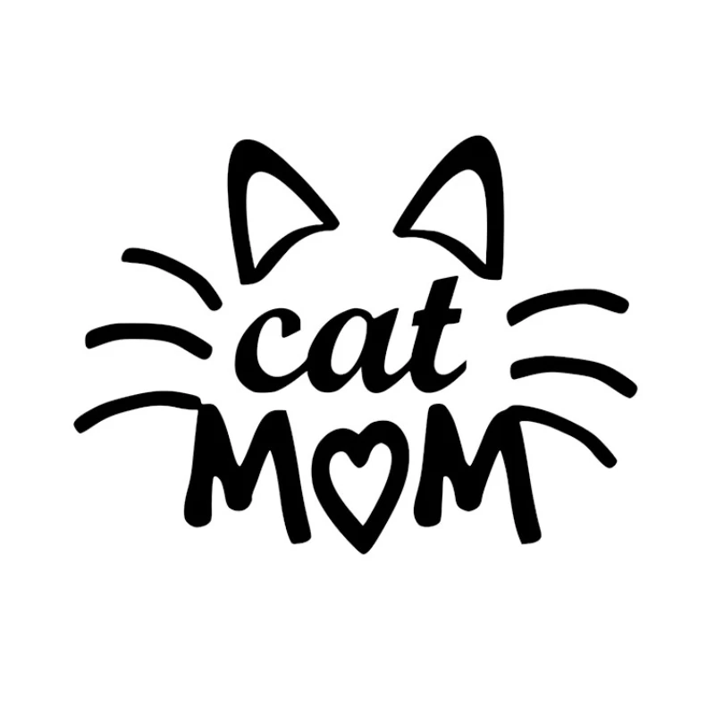 

Black/Silver Cat Mom Car Decal Beautiful Vinyl Sticker 19.2*14.3CM