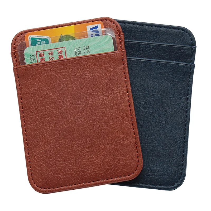 Thin Leather Men Wallet Credit ID Card Holder Purse Money Case for Men Women Fashion Card Bag 11.5x8x0.5cm