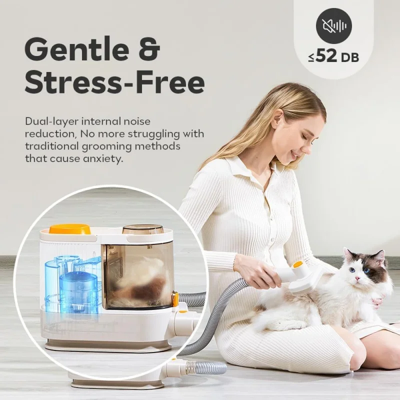 Pet Grooming Kit, Dog Hair Vacuum, Pet Grooming Vacuum With World'S First 3 Layers HEPA Filteration System, Dog Grooming Vac 5