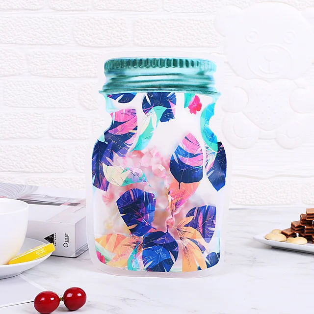 Újrafelhasználható Kőműves Edény Palackok Diófélék Cukorkás Sütik Táska Vízálló Pecsét Friss Ételek Snackek Szendvics Lezárt Tároló Táskák - Image 5