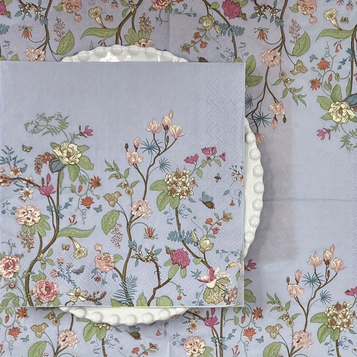 20pcs Vintage Wildflower Disposable Napkins for Parties Weddings Birthdays-13x13 Inch Perfect for Desserts & Celebrations paper napkins