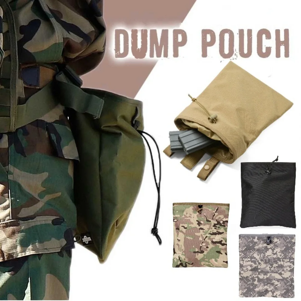 MOLLE Dump Pouch Hunting Mag Recovery Bag Drawstring Magazine Recycling Storage Pack Hunting Gear Holder magazine storage bag