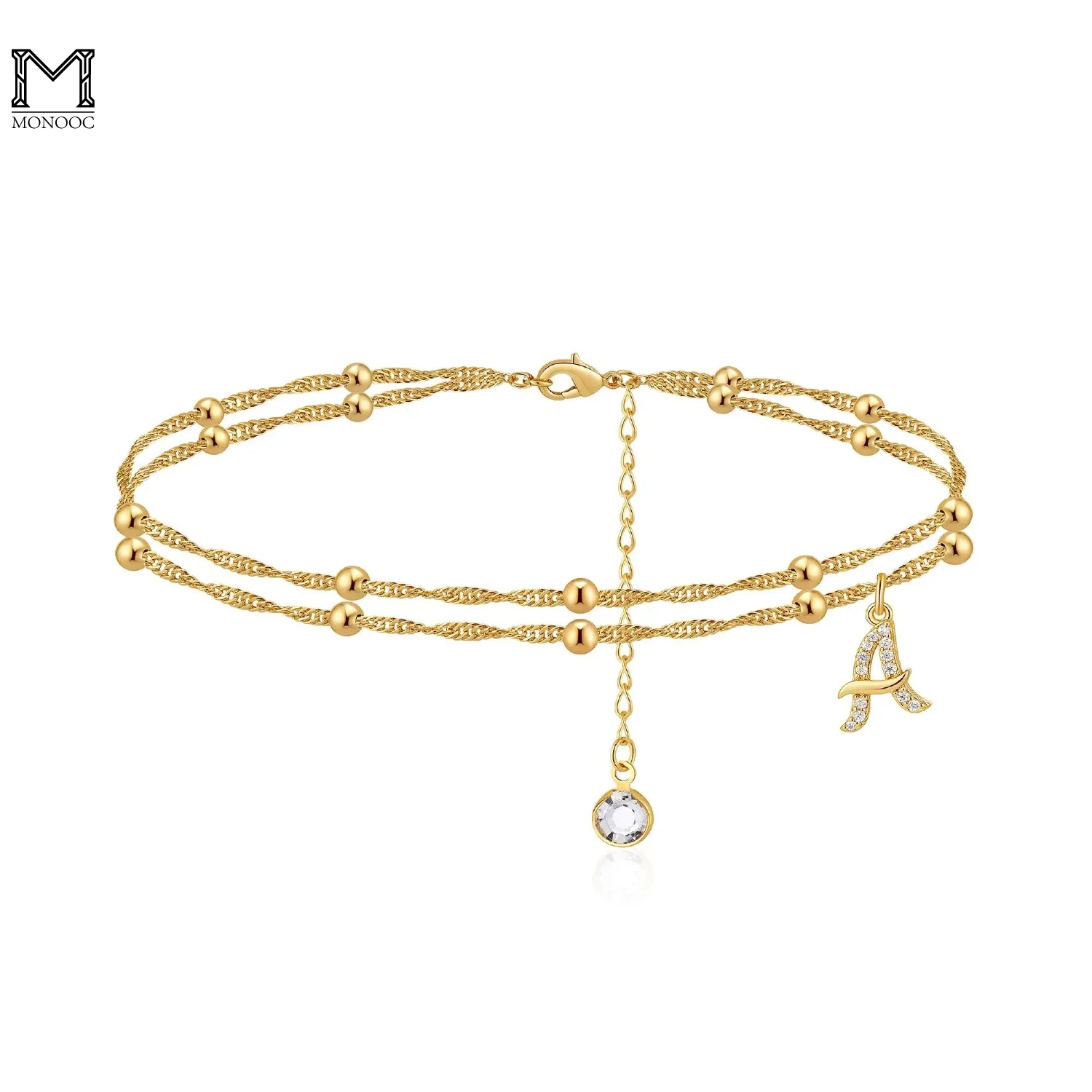 Womens 14k Gold Ankle Bracelet 14k Solid Gold Ankle Bracelets Ankle