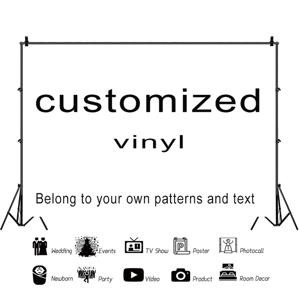 Photo Backdrop Background Graduation Day Wedding Homecoming Party Banner Decoration Supplies Pattern Text