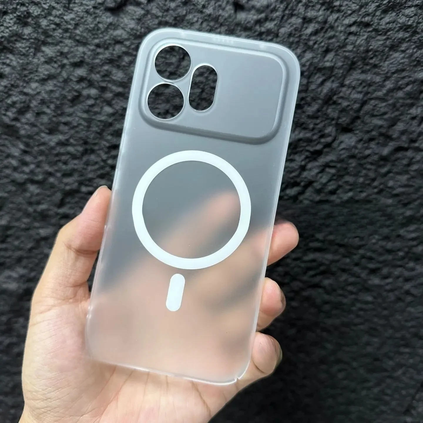 Ultra Thin Magnetic Transparent Drop-Proof TPU Case - Skin-Friendly Frosted Cover