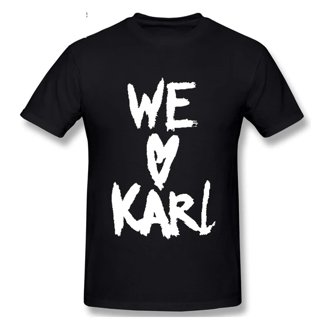 We Love Karls Cotton Tshirts Short-sleeved Round Neck T-shirt Tee Tops -  AliExpress