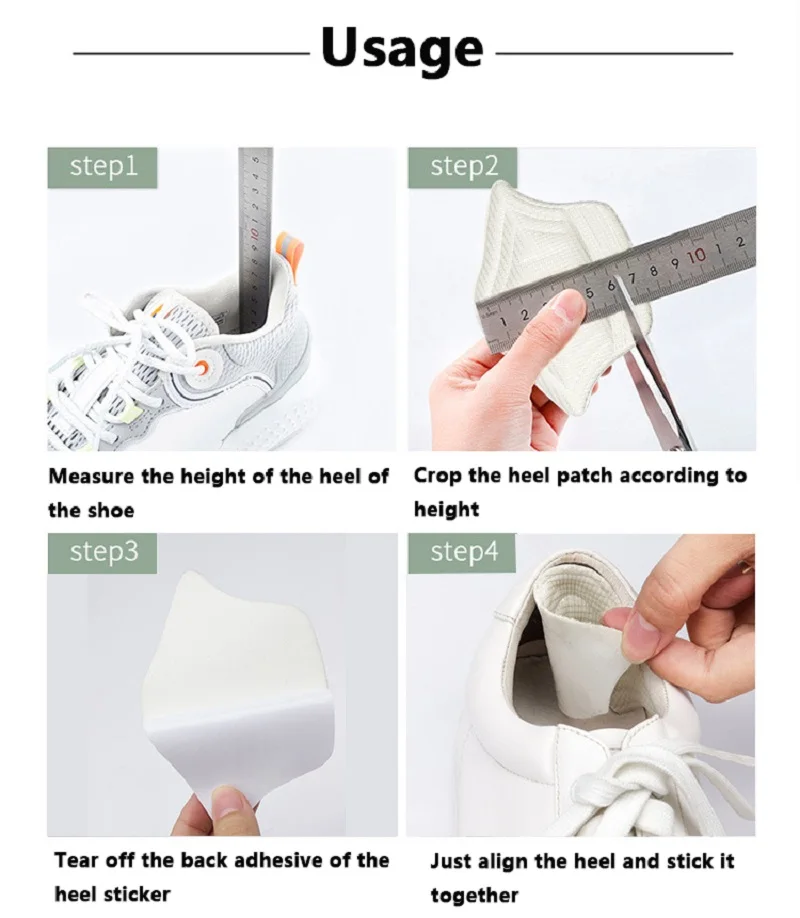 Insoles Patch Heel Pads for Sport Shoes Back Sticker Adjustable Size Antiwear Feet Pad Cushion Insert Shoe Insoles,Heel Patch Insole,Heel Protector,Heel Protector Pads,Heel Insoles,Heel Cushion Insole,Heel Protector Patches