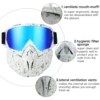 KUTOOK Skiing Snowboard Mask Winter Ski Glasses Face Mask Eyewear Snowmobile Goggles UV Protection Eyewear Windproof Snow Sports 4
