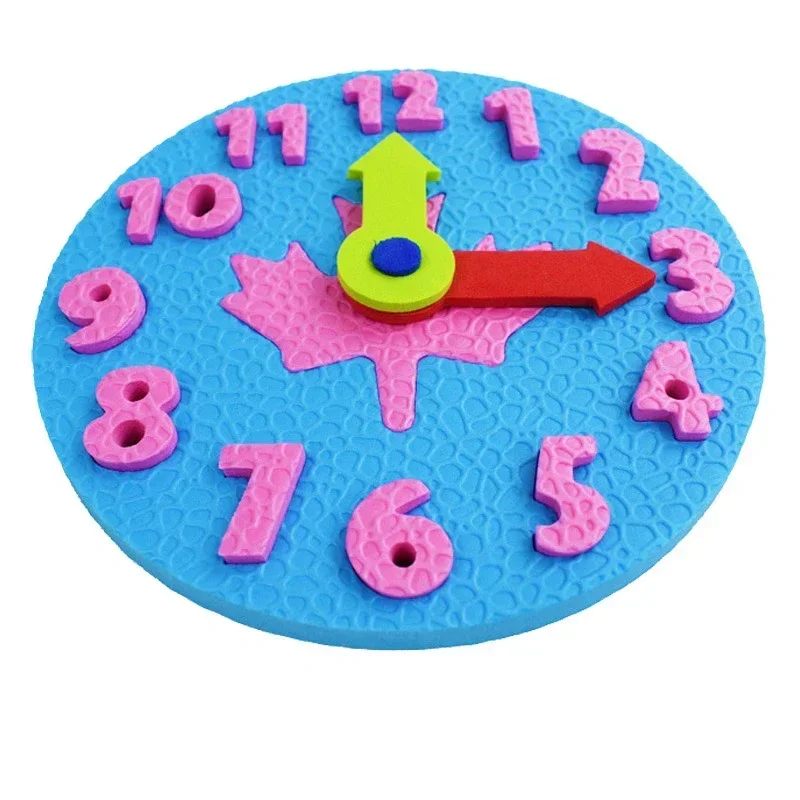Educational Toys Teaching Kindergarten Manual Puzzle DIY Eva Clock Early Learning Education Baby Kids Toy Montessori Teaching Aids Math Toys