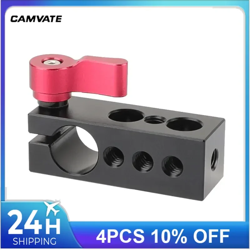 Abrazadera De Varilla De 15 Mm Con Ranura De Montaje 1/4-20 | Adaptador Para Cámaras DSLR Y Accesorios De Video