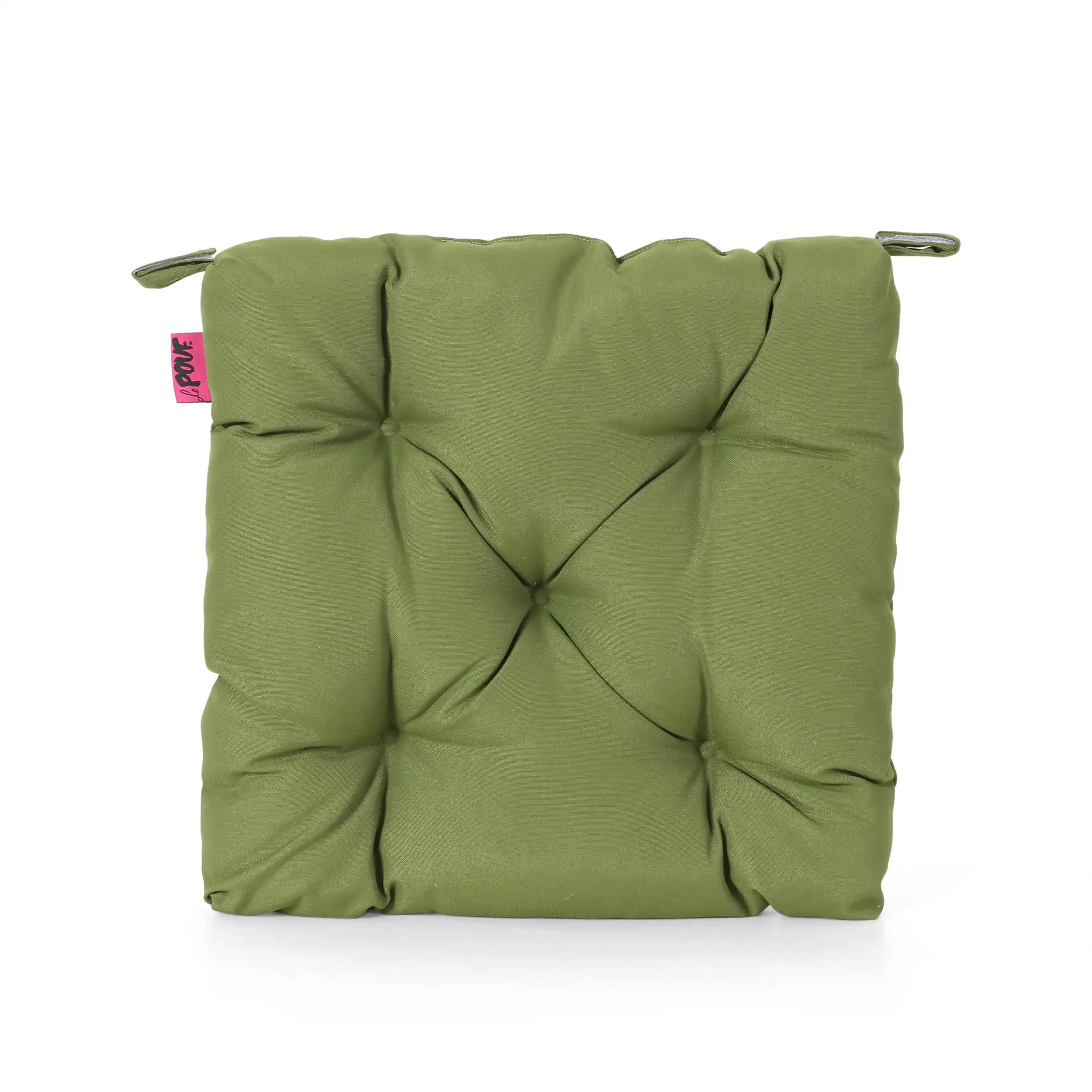 

Noble House Isaias Durable Multifunctional Colorfast and Easy To Clean Indoor Fabric Tufted Chair Cushion Olive (Green)