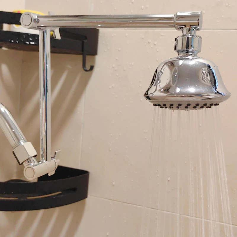 

Top Spray Extension Pipe Heightening Adjustable Direction Angle Elbow Shower Support Arm Lengthening Bar