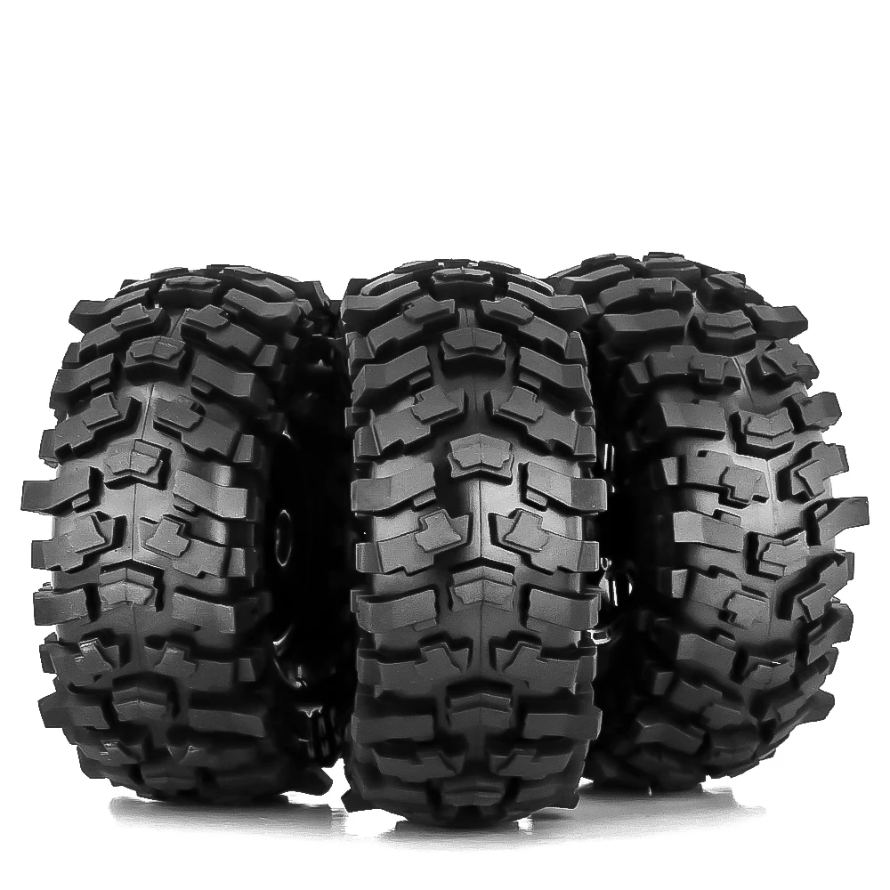 Pneus RC Crawler 1.9 1/10 4pcs Caoutchouc Souple Tout Terrain