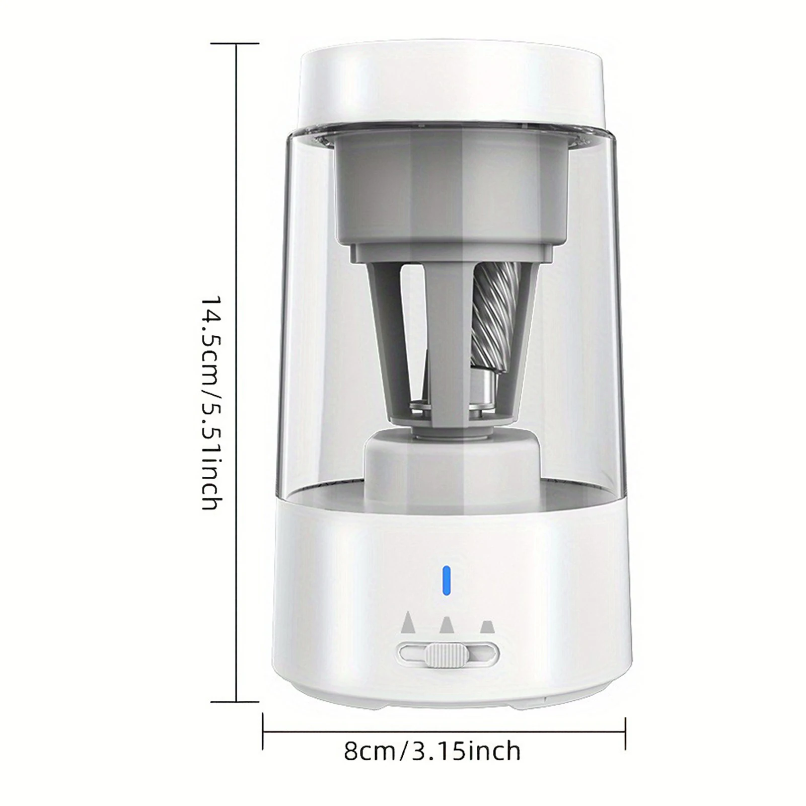 New Electric Pencil Sharpener Portable Rechargeable Automatic Pencil Sharpener for 6-8mm Pencil for Home School Classroom Office