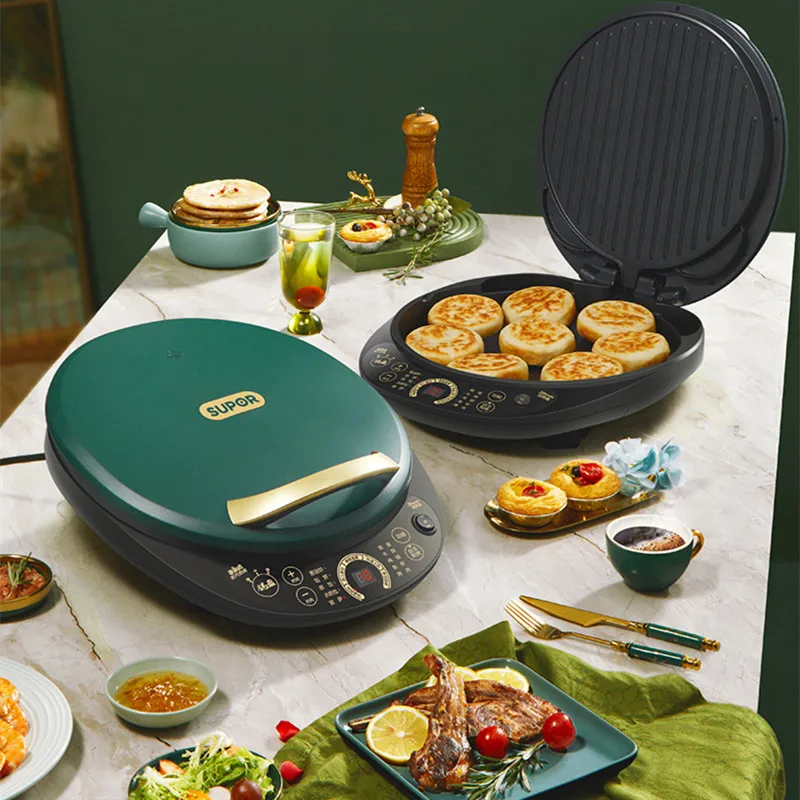 

Многофункциональная бытовая электрическая сковорода SUPOR для блинов, двусторонняя подогревающая углубляющая сковорода для выпечки, машина для быстрого нагрева завтрака
