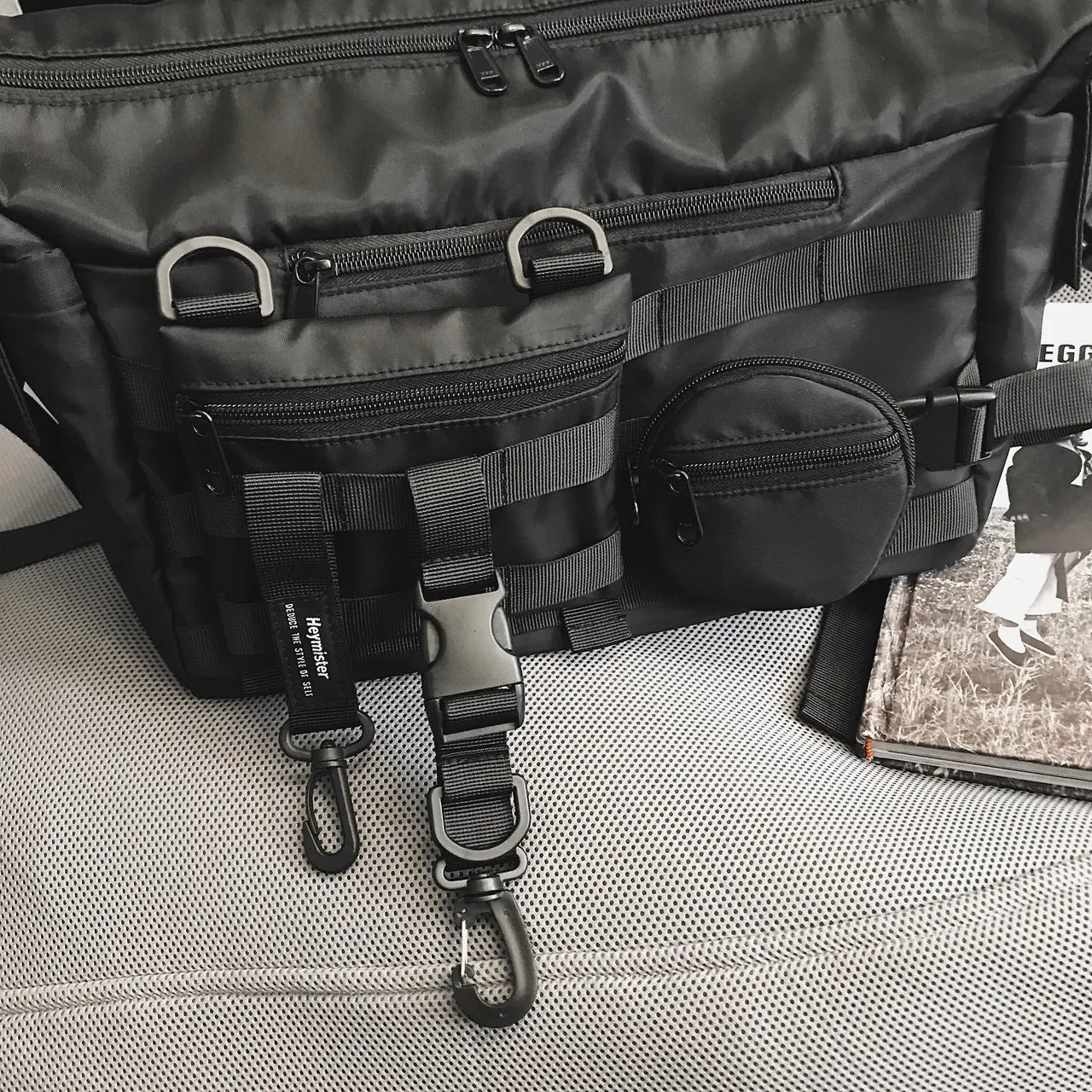 Multifunction Waterproof Punk Hip Hop Crossbody Bag Unisex Techwear Detachable Combination Casual Single Shoulder School Bag 4