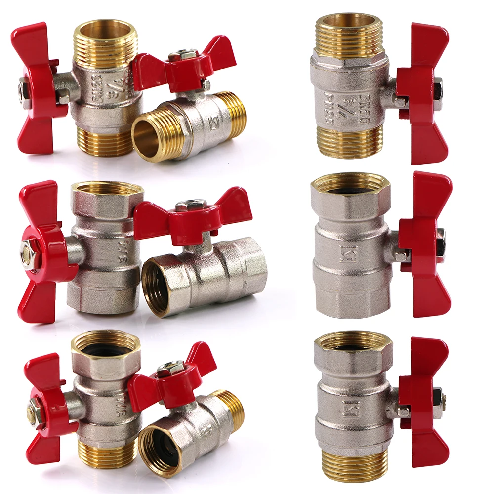 

1/2" 3/4" 3-types Garden Ball Valve Adapter Watering Irrigation Pipe Stop Water Shut Off Quick Connector Connect Repair Joints