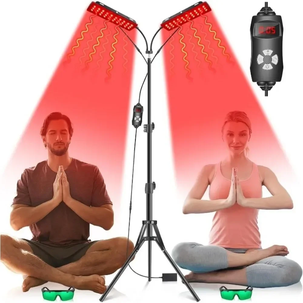 With Stand Height Adjustable Bracket Red Light Lamp 660nm&850nm Red&Infrared Panel for Skin Beauty Health Body Fatigue Relief