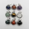 fashion Natural Gem Stone Dragon Pendants amethyst Crystal Opal Necklaces  Jewelry making charm accessories Gift 12pc wholesale 3