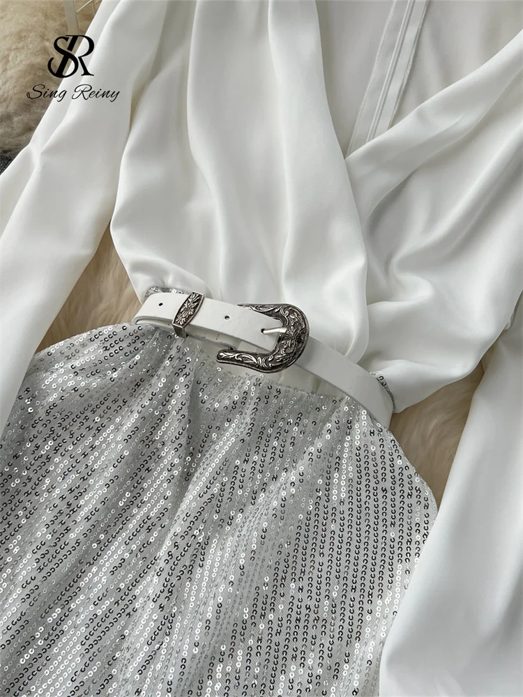 glamlips DESIGN-BELT ベア オールインワン Silver Chain Belt Luxury Women's Designer Belts: High