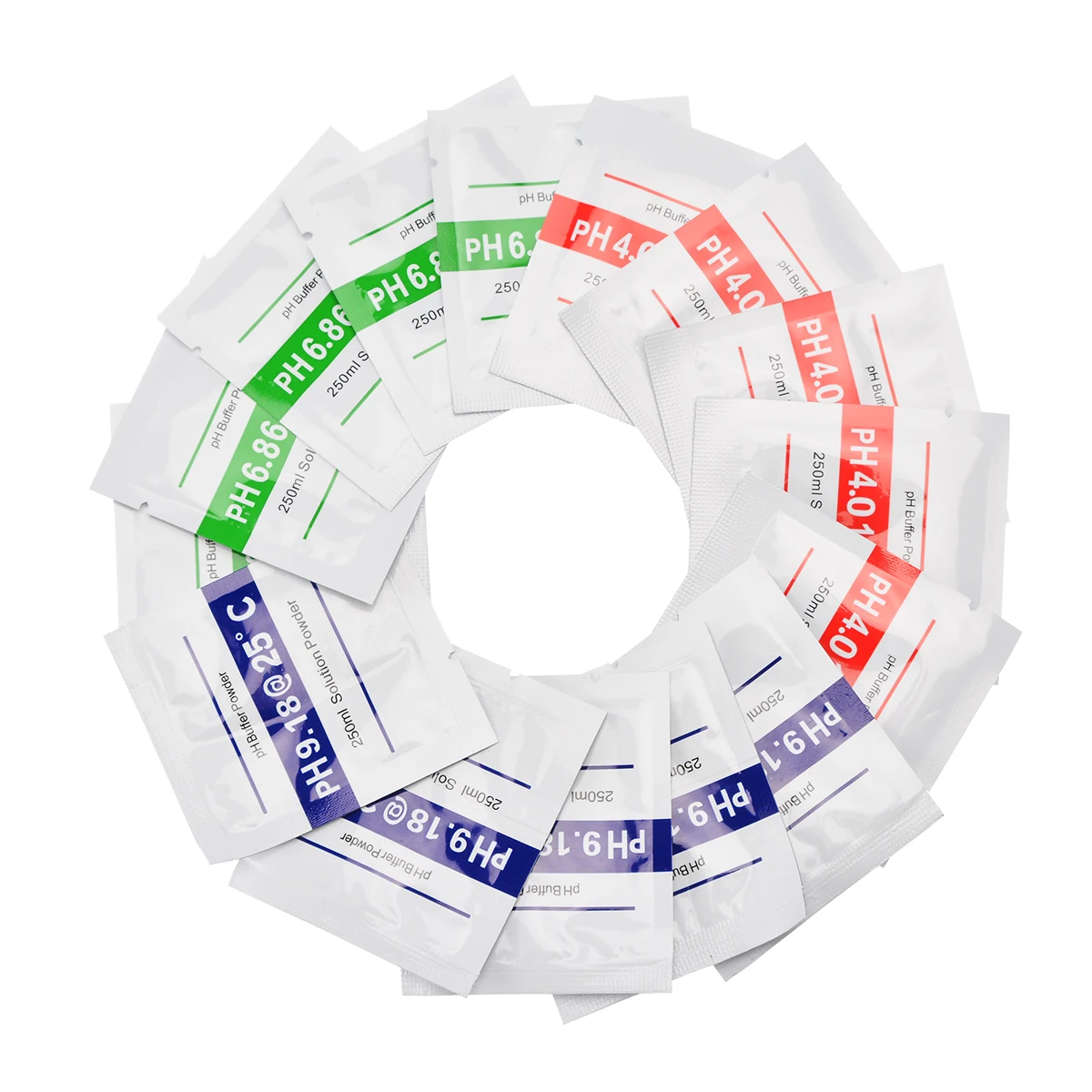 

15pcs/lot PH Buffer Powder Measure Calibration Solution Ph4.00/ 6.86 /9.18 Calibration Point For PH Test Meter Tool