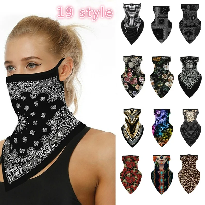 

1PC 19 Styles Triangle Bandana Cover Unisex Neck Head Scarf Cycling Accessories Sun Protection
