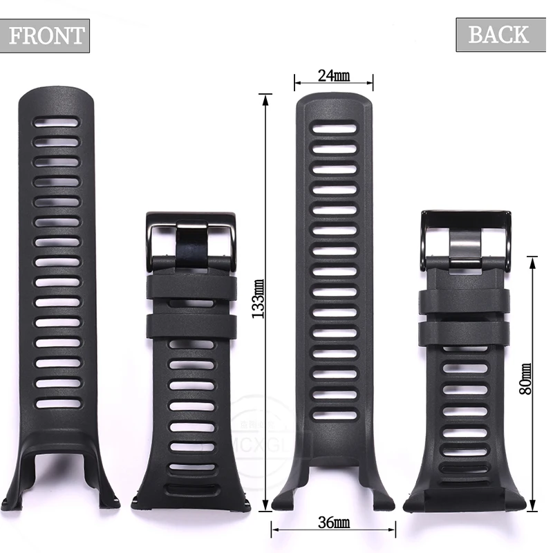Durable Waterproof Silicone Replacement Watch Band with Rubber Strap