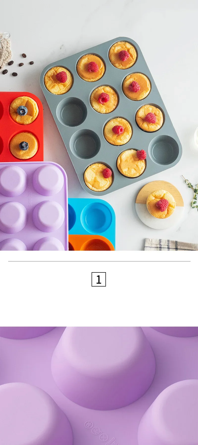 12-Hole Silicone Baking Mold – 3D Round Sphere Cake Pan, Chocolate, Muffin, Cupcake, DI... - SKU CCM01902 - UGI Packaging