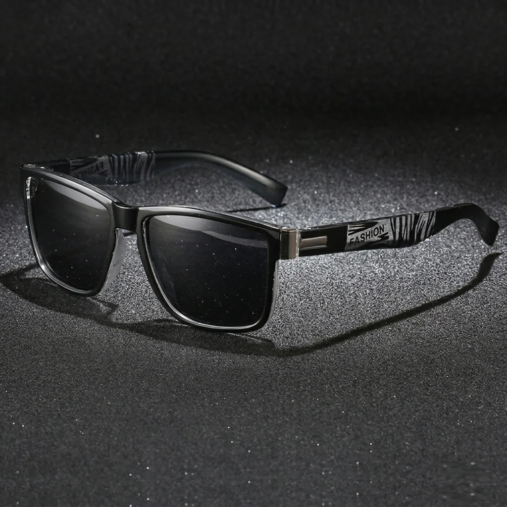 Unisex Polarized Rectangle Sunglasses - UV400 Protection for Outdoor Sports and Driving
