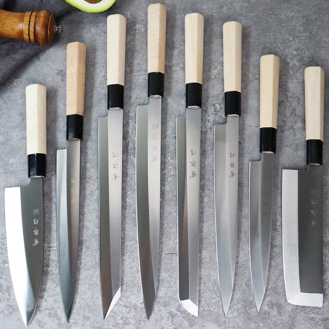 Acheter Ensemble de couteaux de cuisine japonais, filet de poisson,  couperet à viande en acier inoxydable, couteau de Chef, couteau à Sushi,  couteau Santoku, outils de cuisine